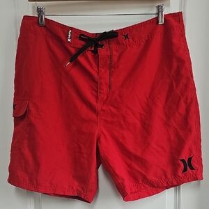 Hurley Red Board Shorts Quick-Dry Swimwear